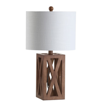 Stewart 21.5" Wood LED Table Lamp - JONATHAN Y